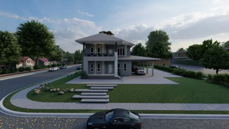 Essequibo Coast Residence — 3D view
