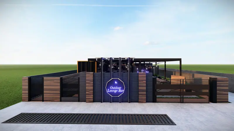 Sandy Babb St Outdoor Bar — 3D view