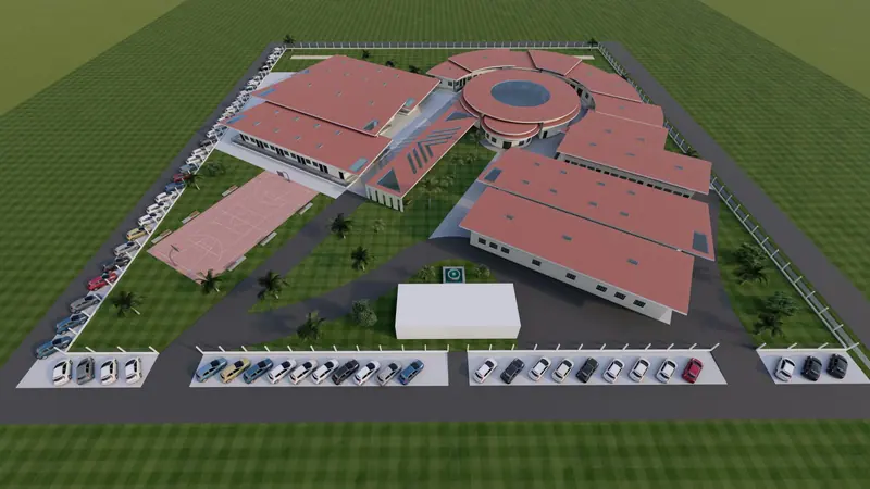 Tuschen Secondary School — 3D view